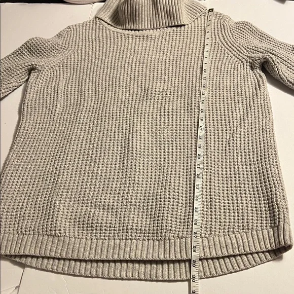 L.L. Bean Signature Cable Knit Cowl Neck Pullover SweaterSize XL EUC Cotton Wool - Picture 6 of 8